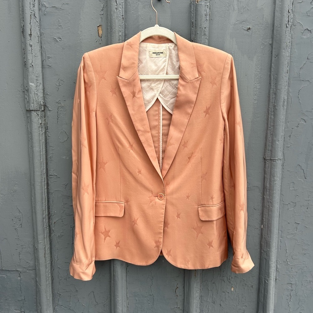 Zadig & Voltaire Deluxe Pink Star Blazer, size 36 (US4)